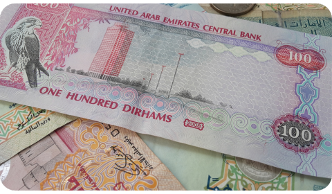 Photo of a One Hundred Dirham Bill